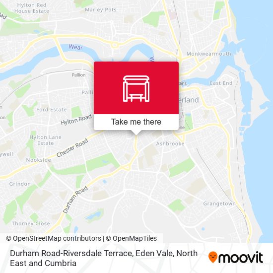 Durham Road-Riversdale Terrace, Eden Vale map