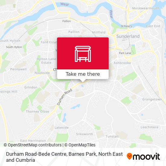 Durham Road-Bede Centre, Barnes Park map