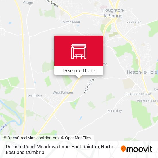 Durham Road-Meadows Lane, East Rainton map