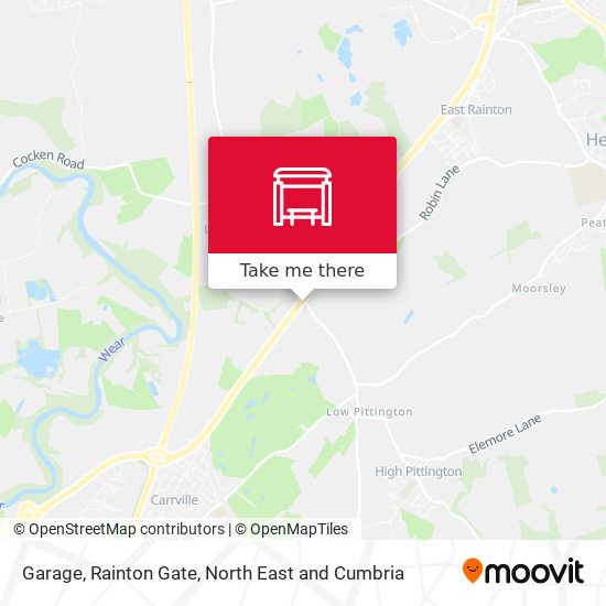 Garage, Rainton Gate map