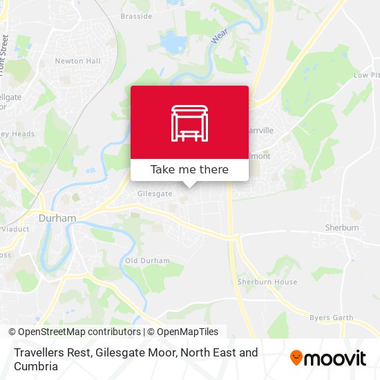 Travellers Rest, Gilesgate Moor map