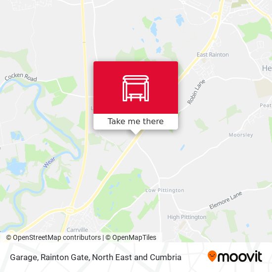 Garage, Rainton Gate map