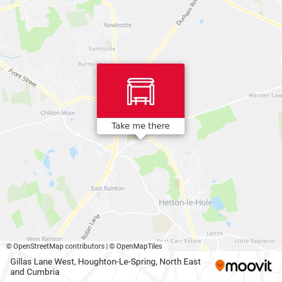 Gillas Lane West, Houghton-Le-Spring map