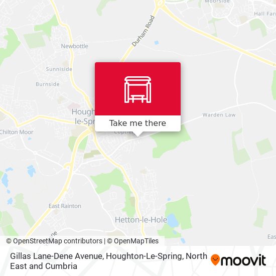 Gillas Lane-Dene Avenue, Houghton-Le-Spring map