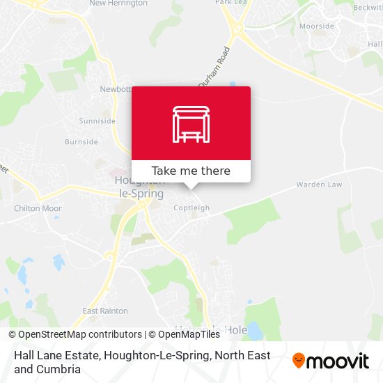 Hall Lane Estate, Houghton-Le-Spring map