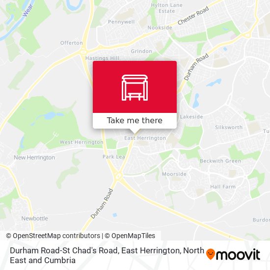 Durham Road-St Chad's Road, East Herrington map