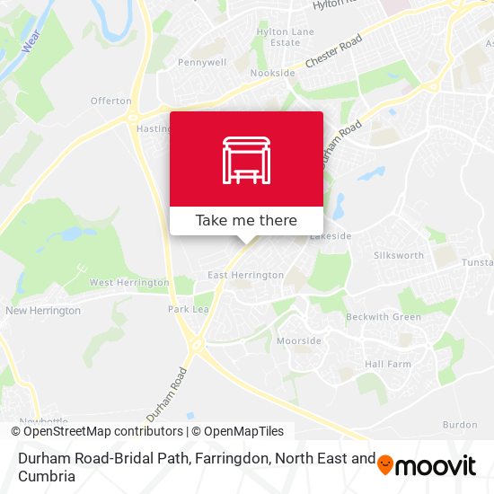 Durham Road-Bridal Path, Farringdon map