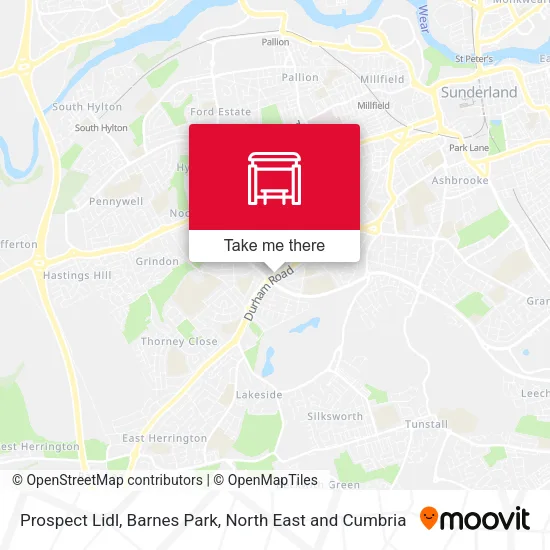 Prospect Lidl, Barnes Park map