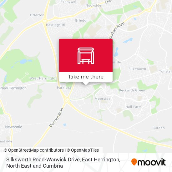Silksworth Road-Warwick Drive, East Herrington map