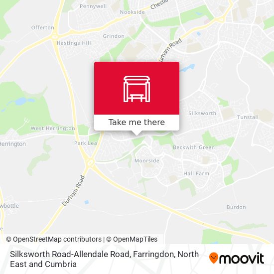 Silksworth Road-Allendale Road, Farringdon map