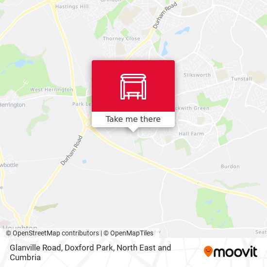 Glanville Road, Doxford Park map