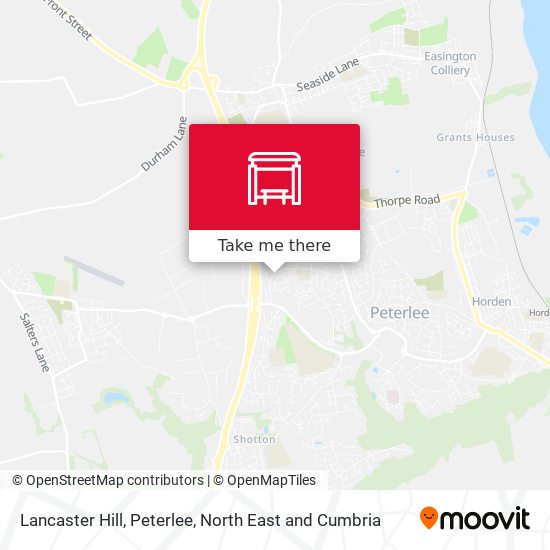 Lancaster Hill, Peterlee map