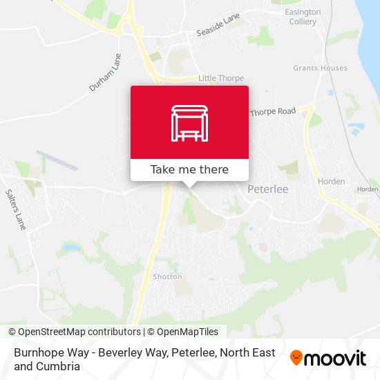 Burnhope Way - Beverley Way, Peterlee map