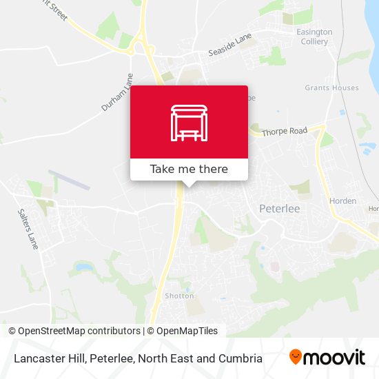 Lancaster Hill, Peterlee map