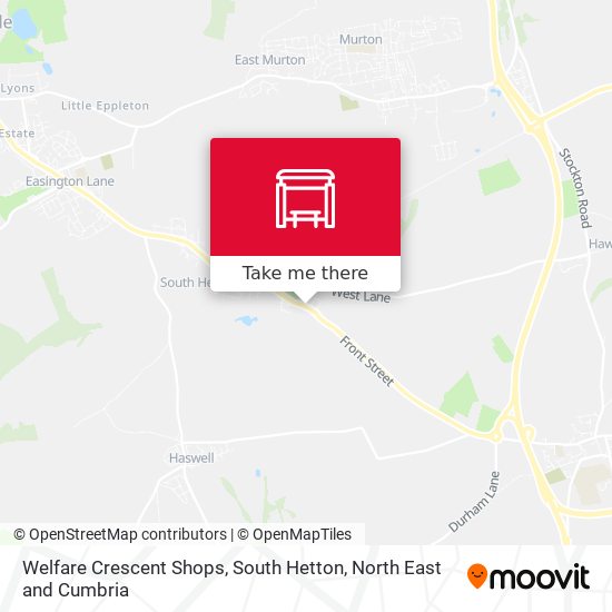 Welfare Crescent Shops, South Hetton map