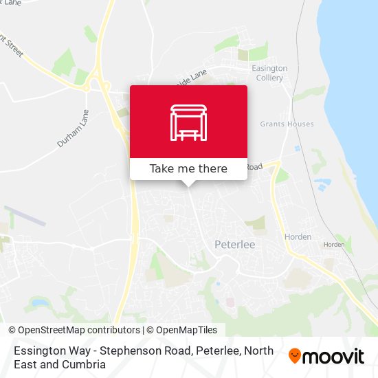 Essington Way - Stephenson Road, Peterlee map