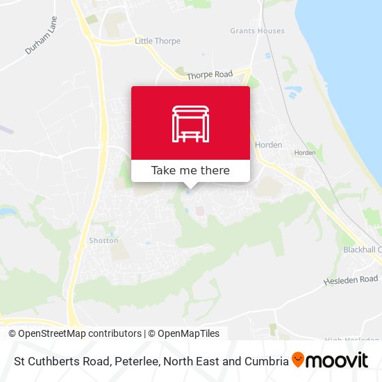 St Cuthberts Road, Peterlee map