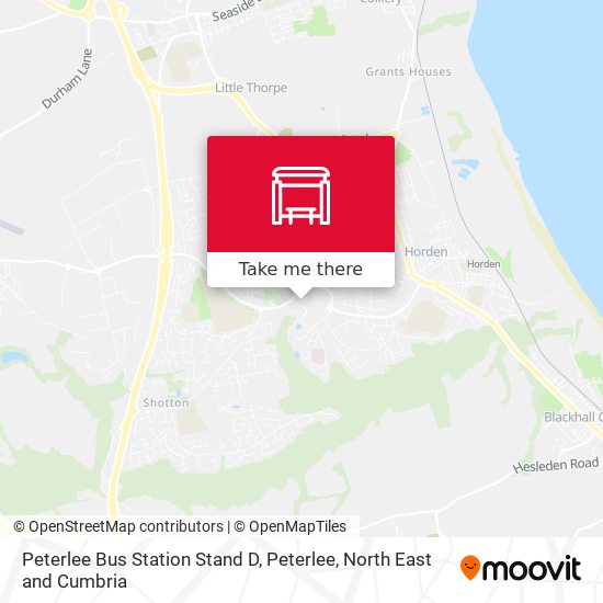 Peterlee Bus Station Stand D, Peterlee map