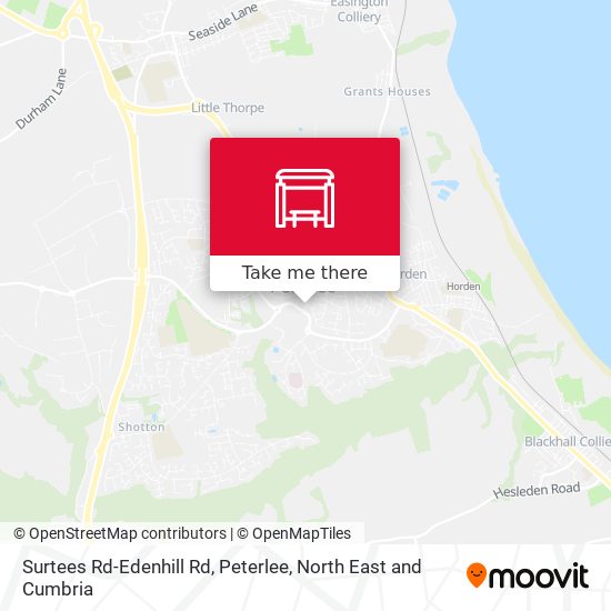 Surtees Rd-Edenhill Rd, Peterlee map