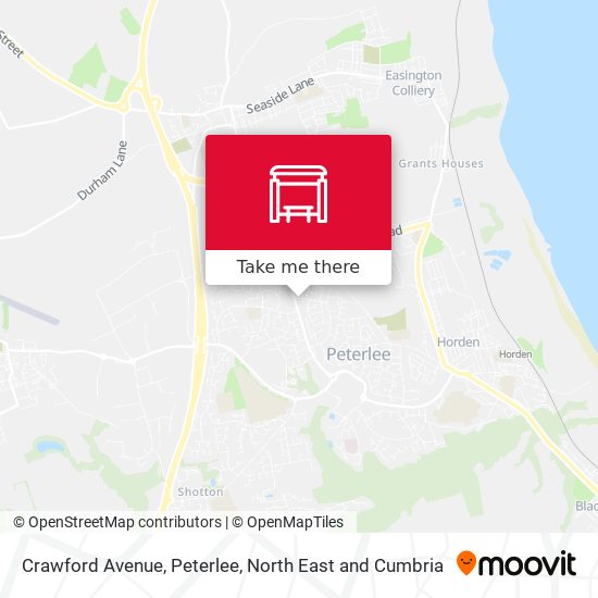 Crawford Avenue, Peterlee map