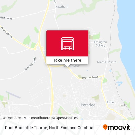 Post Box, Little Thorpe map