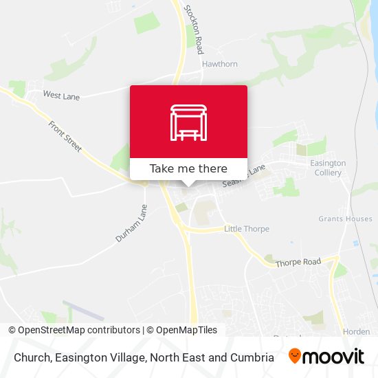 Church, Easington Village map