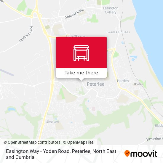 Essington Way - Yoden Road, Peterlee map