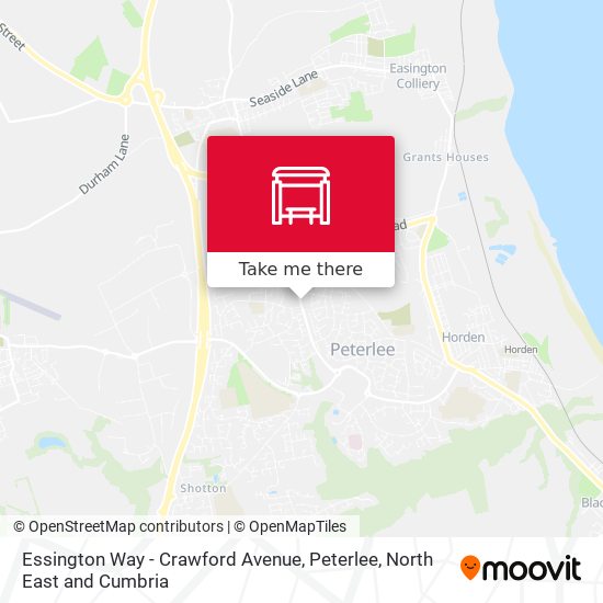 Essington Way - Crawford Avenue, Peterlee map