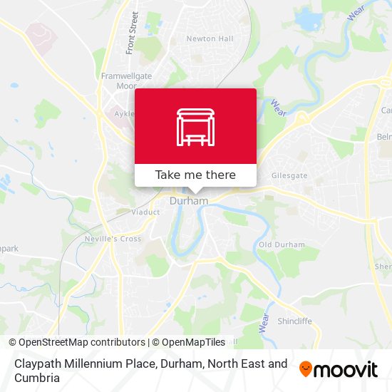Claypath Millennium Place, Durham map