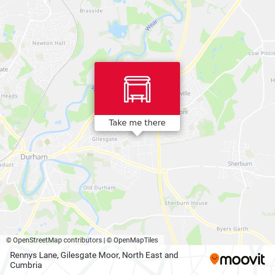 Rennys Lane, Gilesgate Moor map