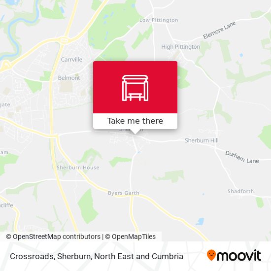 Crossroads, Sherburn map