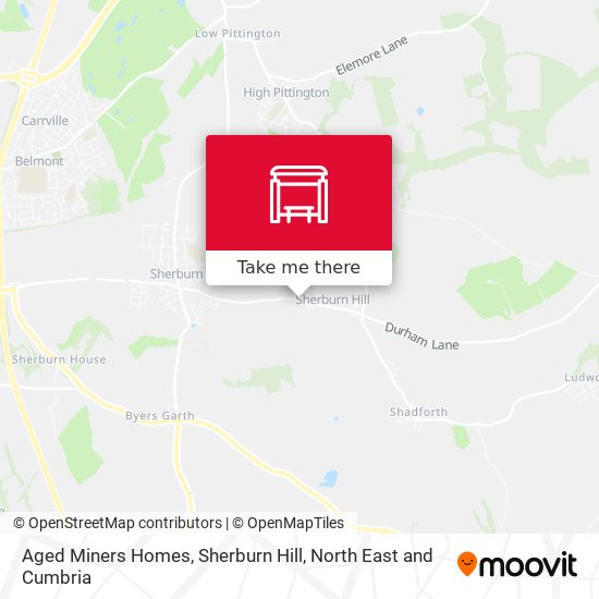 Aged Miners Homes, Sherburn Hill map