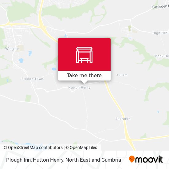Plough Inn, Hutton Henry map