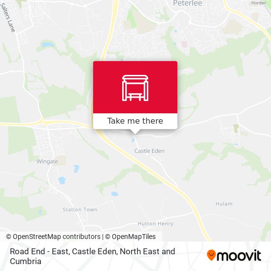 Road End - East, Castle Eden map