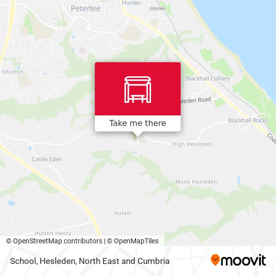 School, Hesleden map