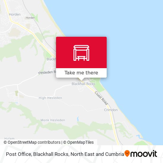 Post Office, Blackhall Rocks map