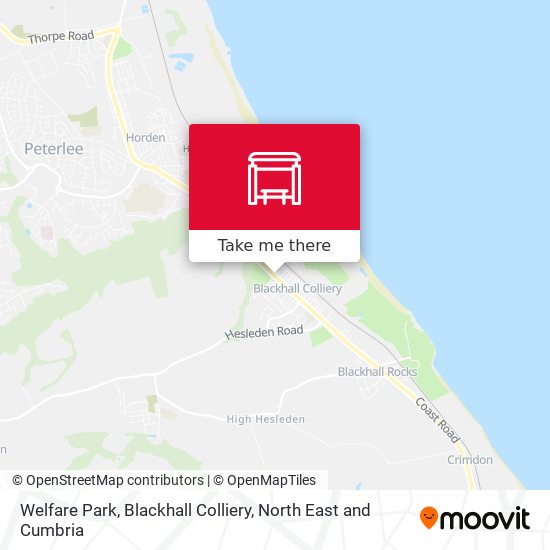 Welfare Park, Blackhall Colliery map