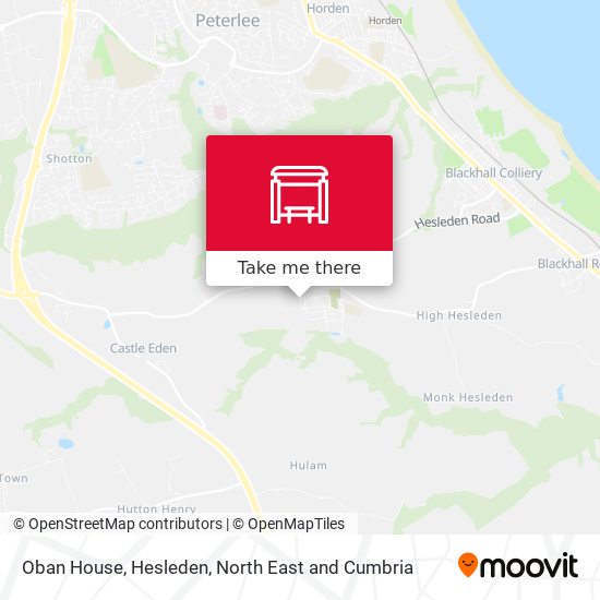 Oban House, Hesleden map