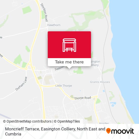 Moncrieff Terrace, Easington Colliery map
