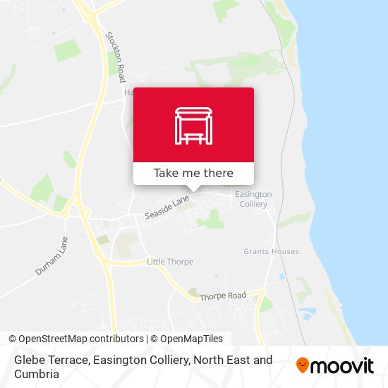 Glebe Terrace, Easington Colliery map