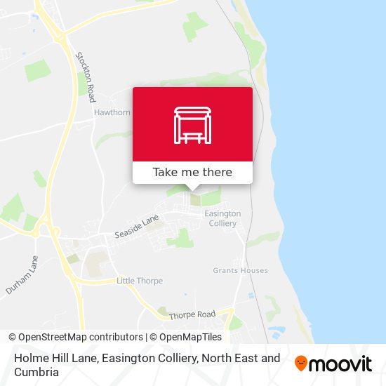Holme Hill Lane, Easington Colliery map