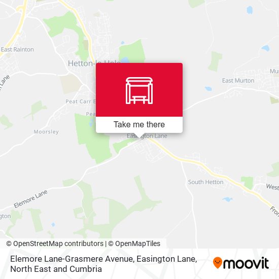 Elemore Lane-Grasmere Avenue, Easington Lane map