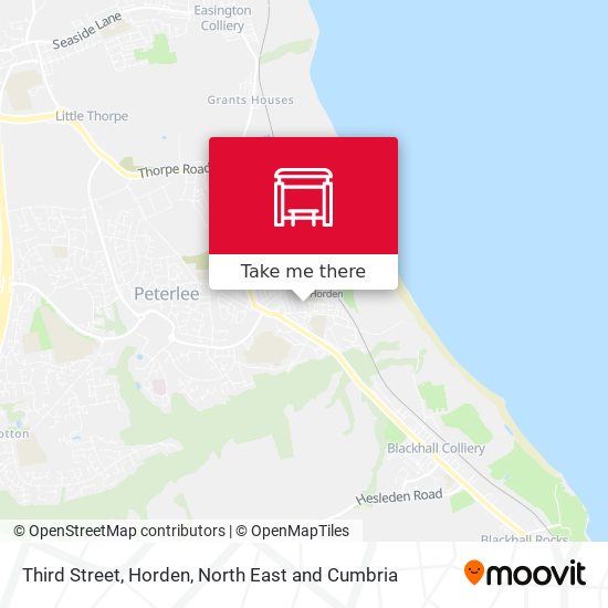Third Street, Horden map