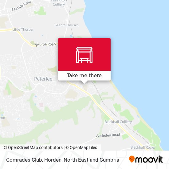 Comrades Club, Horden map