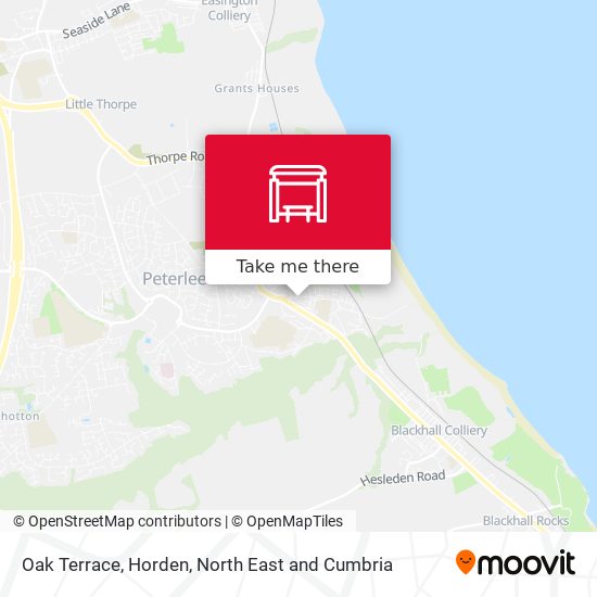 Oak Terrace, Horden map