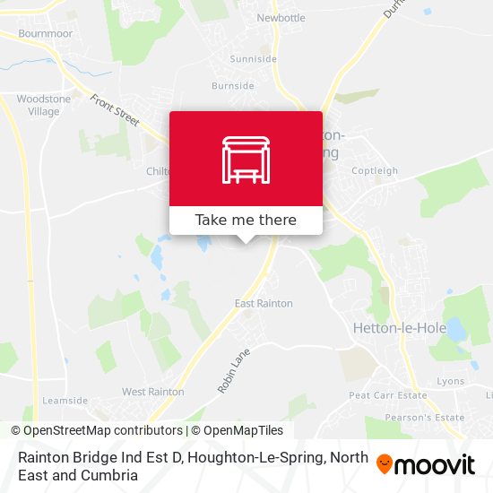 Rainton Bridge Ind Est D, Houghton-Le-Spring map