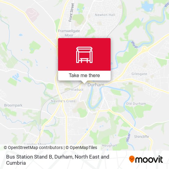 Bus Station Stand B, Durham map