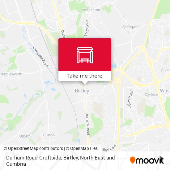 Durham Road-Croftside, Birtley map