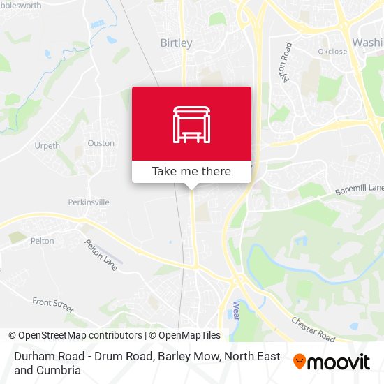 Durham Road - Drum Road, Barley Mow map