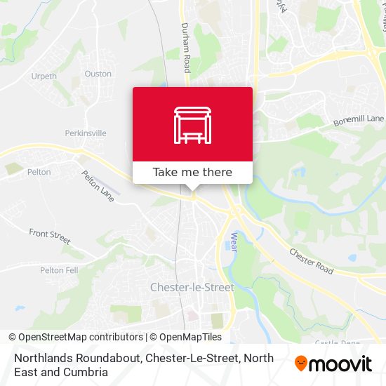 Northlands Roundabout, Chester-Le-Street map